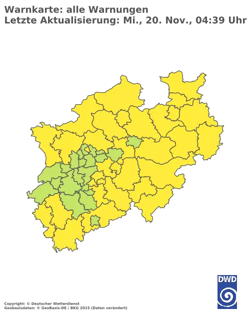 Aktuelle Wetterwarnungen für  Bielefeld