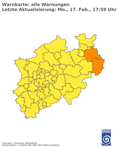 Aktuelle Wetterwarnungen für  Bielefeld