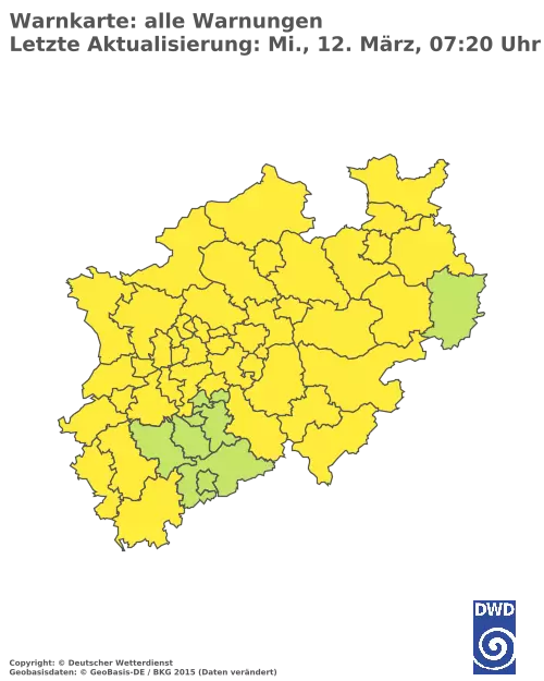 Aktuelle Wetterwarnungen für  Bielefeld